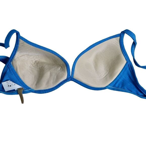 BOGOF LE Cove Padded Blue Wrinkled Underwire Bikini Swim Top 12 Beach Swimwear - Picture 4 of 8